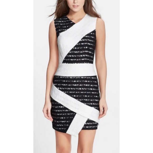 BCBGMaxAzria Dresses & Skirts - NWT BCBGMAXAZRIA Dalia Stripe Lace Sheath Dress 8